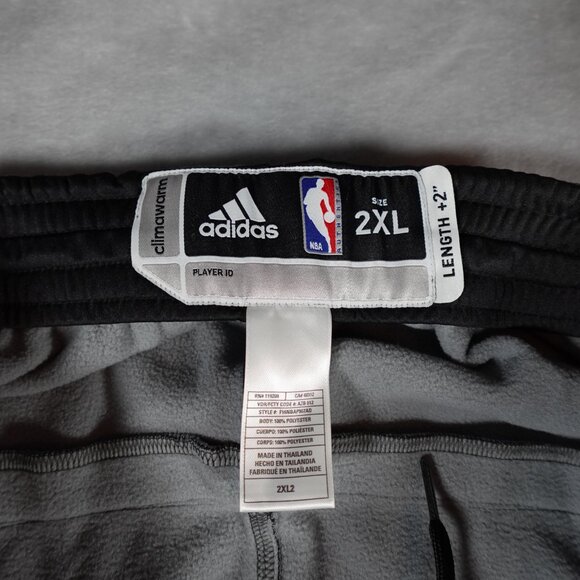 Adidas NBA Player Training Pants Mens 2XL 37” +2 Length Climawarm Gray - Picture 3 of 12